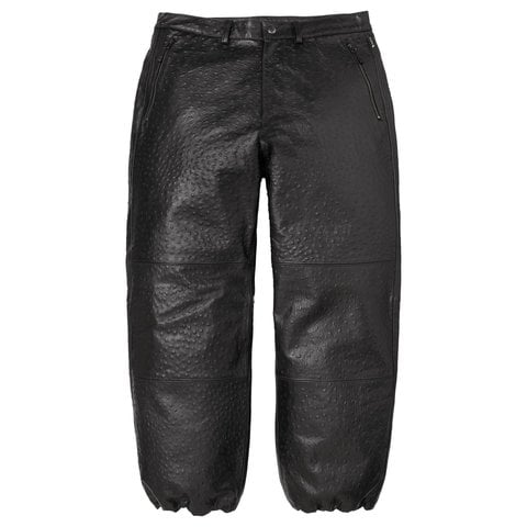 Supreme GORE-TEX Ostrich Embossed Leather Pant - Black