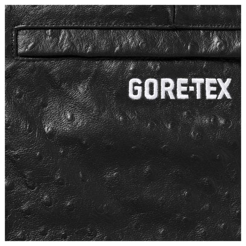 Supreme GORE-TEX Ostrich Embossed Leather Pant - Black