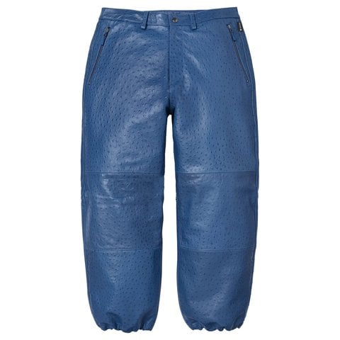 Supreme GORE-TEX Ostrich Embossed Leather Pant - Blue