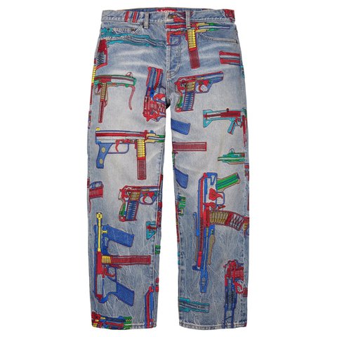 Guns Embroidered Loose Fit Jean - Supreme