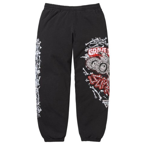 Supreme Monster Jam™ Grave Digger™ Bones Sweatpant - Black