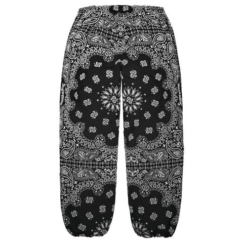Supreme Reflective Bandana Track Pant - Black