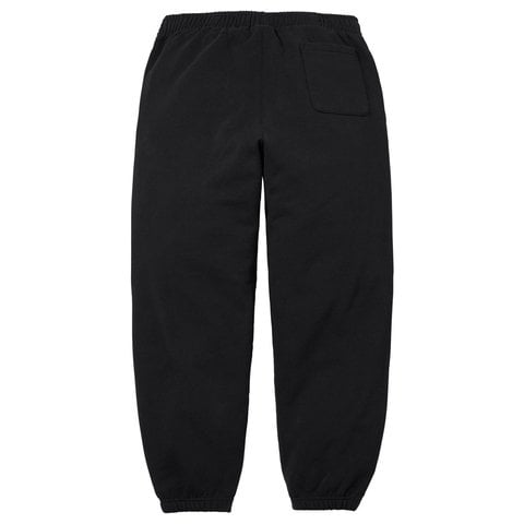 Supreme Satin Appliqué Sweatpant - Black