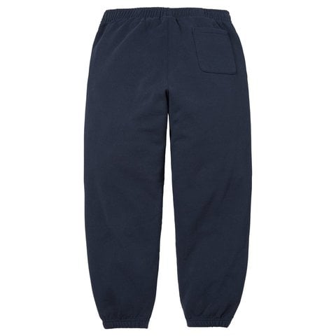 Supreme Satin Appliqué Sweatpant - Navy