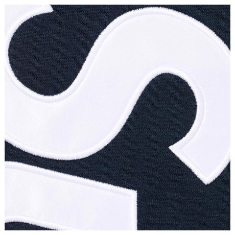 Supreme Satin Appliqué Sweatpant - Navy