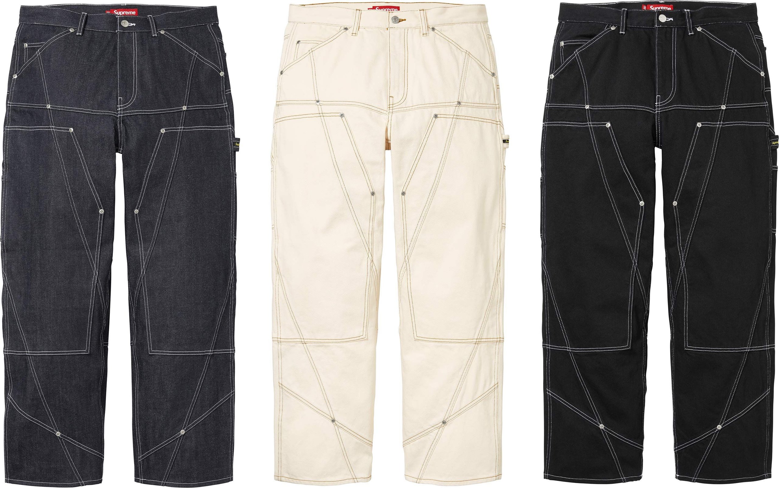 パンツ Contrast Stitch Double Knee Jean 30 Contrast Stitch Double Knee Painter Jean - Supreme