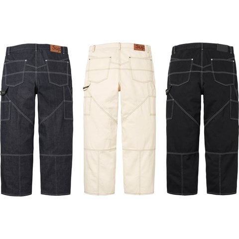 Contrast Stitch Double Knee Painter Jean - Supreme