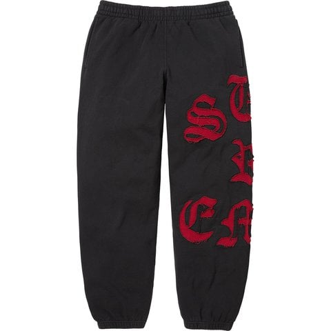 Supreme Cut Out Sweatpant - Black