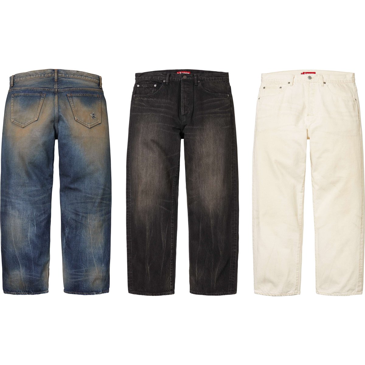 Distressed Loose Fit Selvedge Jean