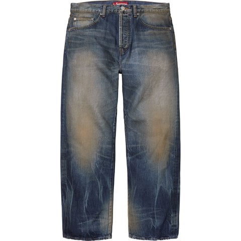 Distressed Loose Fit Selvedge Jean - Supreme