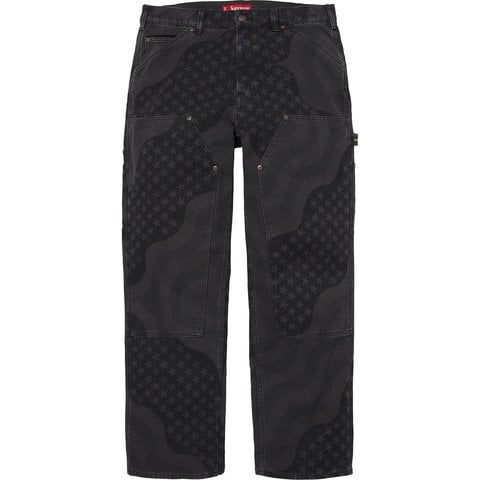 Supreme Flag Double Knee Painter Pant - Black