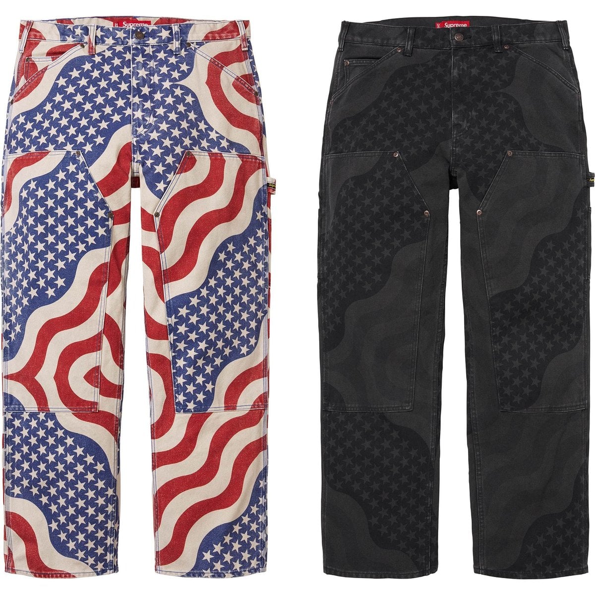 Flag Double Knee Painter Pant