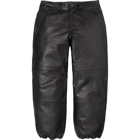 Supreme GORE-TEX Ostrich Embossed Leather Pant - Black