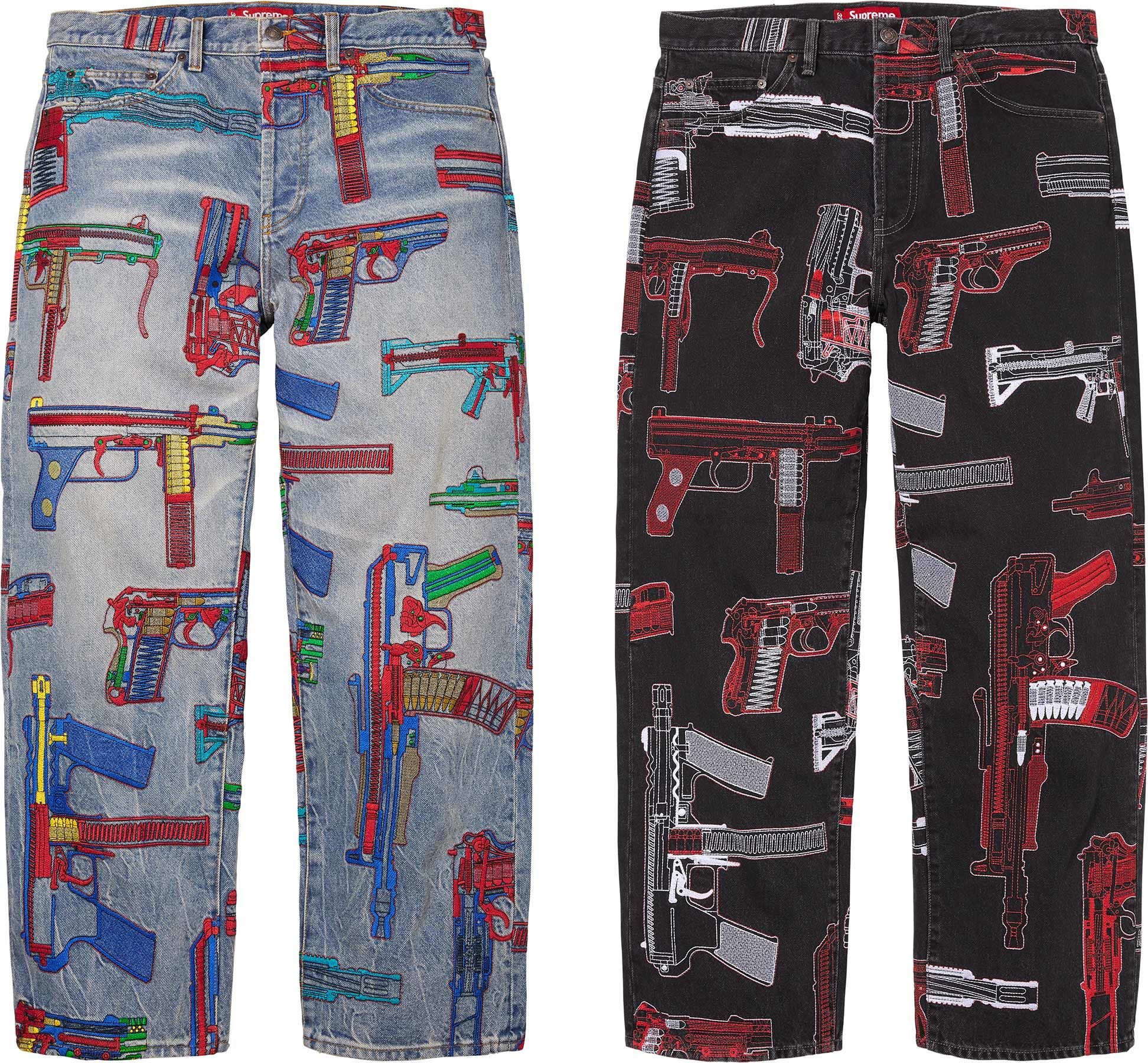 Guns Embroidered Loose Fit Jean - Supreme