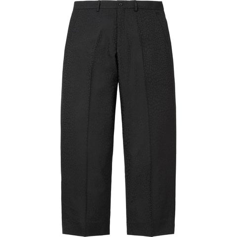 Supreme Leopard Wool Trouser - Black