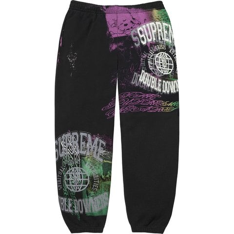 Supreme Overprint Sweatpant - Black