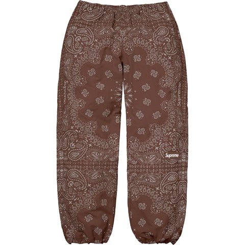 Supreme Reflective Bandana Track Pant - Brown