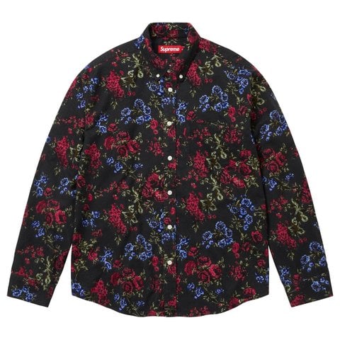 Supreme Floral Flannel Shirt - Black