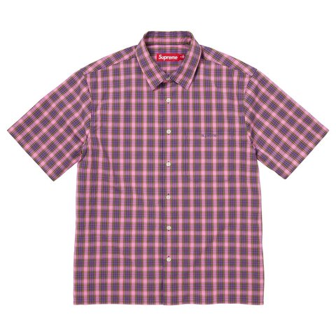 Supreme Mini Plaid S/S Shirt - Purple