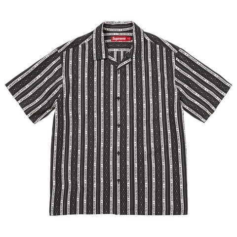 Supreme Old English Stripe Silk S/S Shirt - Black