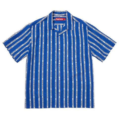 Old English Stripe Silk S/S Shirt - Supreme