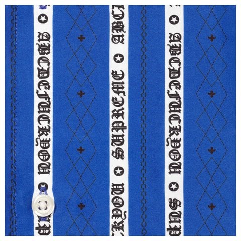 Supreme Old English Stripe Silk S/S Shirt - Royal
