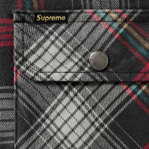 Quilted Lined Flannel Snap Shirt - Supreme