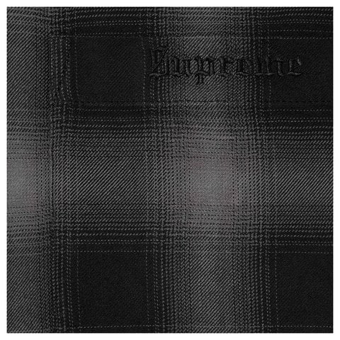 Supreme Shadow Plaid Rayon Shirt - Black