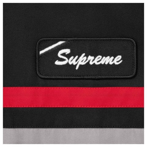 Supreme Silk Zip Up S/S Shirt - Black