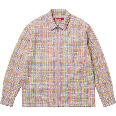 Supreme Bouclé Zip Up Shirt - Multicolor