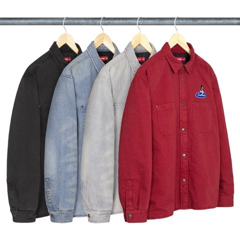 Quilted Lined Denim Snap Shirt