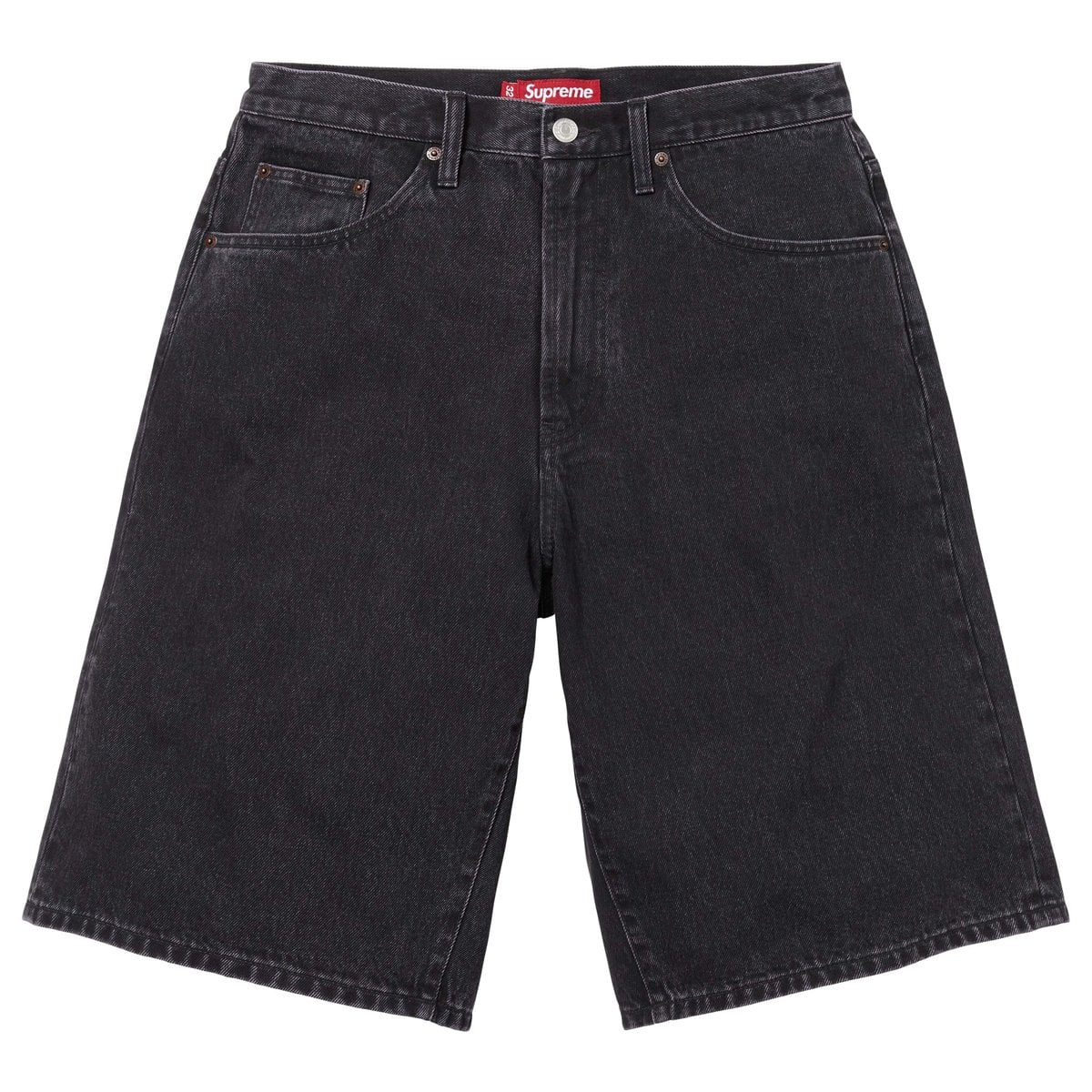 Baggy Denim Short Black