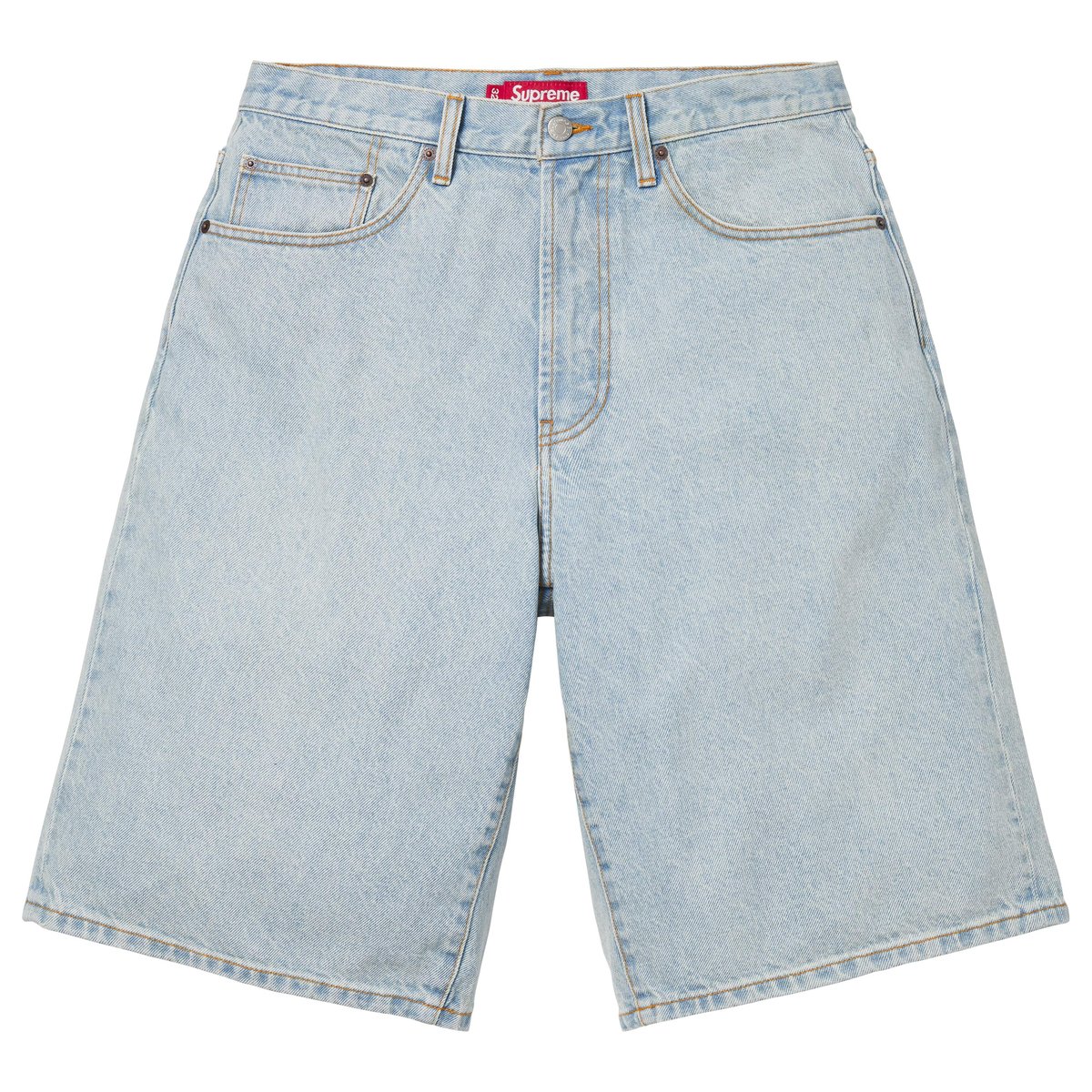 Baggy Denim Short Light Washed Indigo