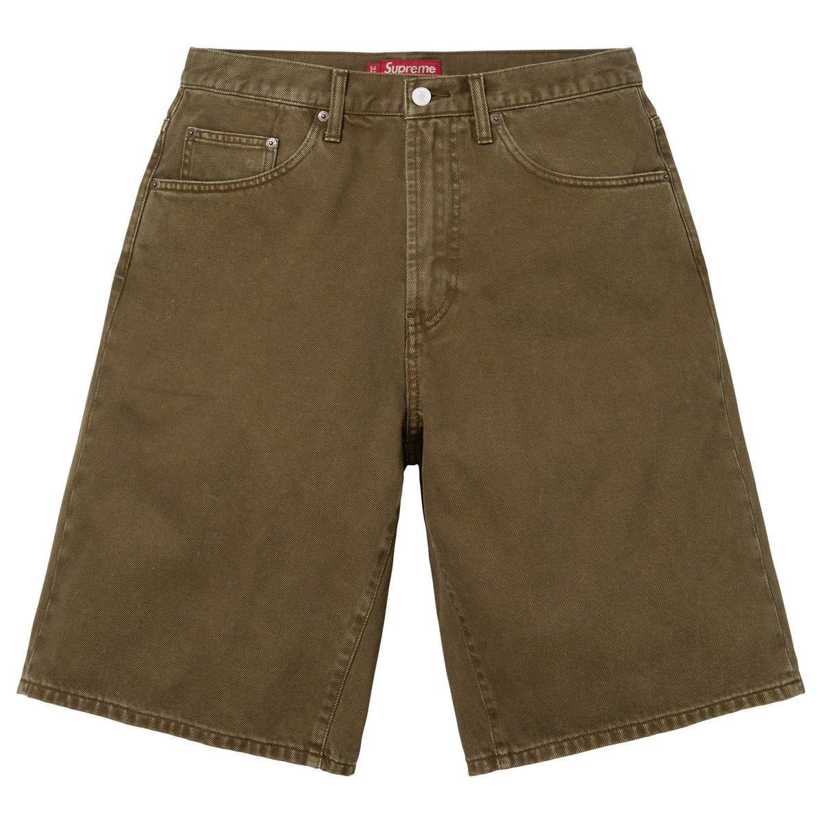 Baggy Denim Short Olive