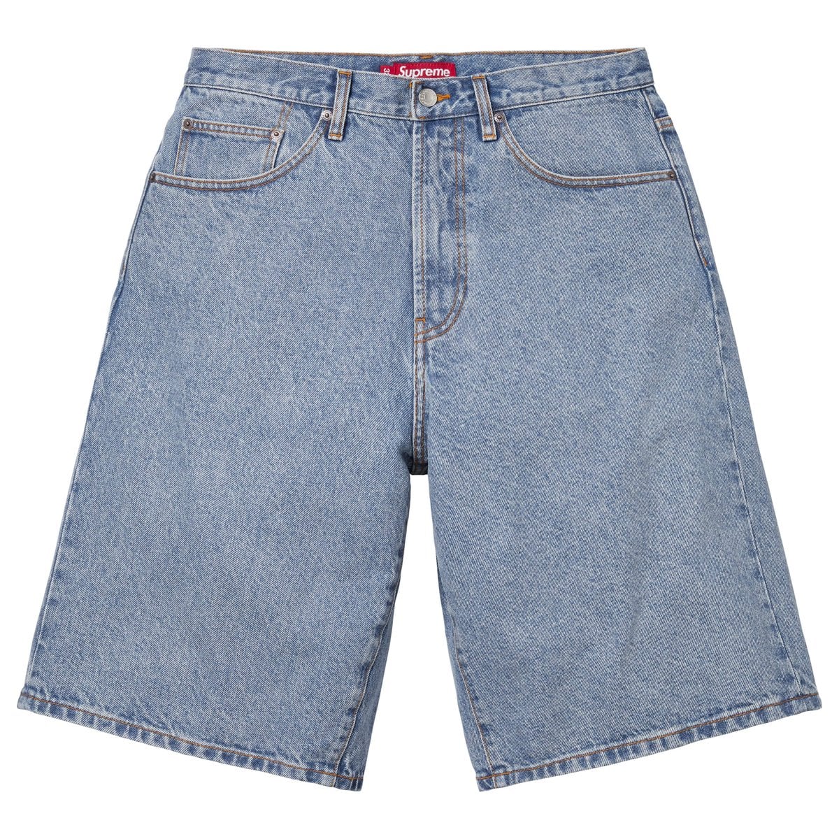 Baggy Denim Short Washed Indigo
