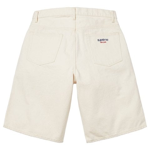 Supreme Baggy Selvedge Denim Short - Natural