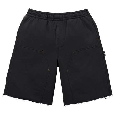 Supreme Double Knee Painter Sweatshort - Black
