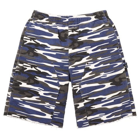 Supreme Double Knee Painter Sweatshort - Blue Camo