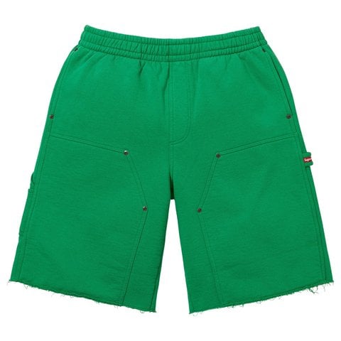 Supreme Double Knee Painter Sweatshort - Green