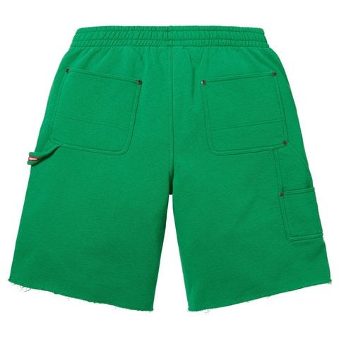 Supreme Double Knee Painter Sweatshort - Green