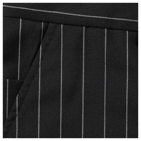 Supreme Pinstripe Wool Trouser Short - Black