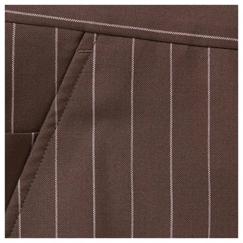 Supreme Pinstripe Wool Trouser Short - Brown