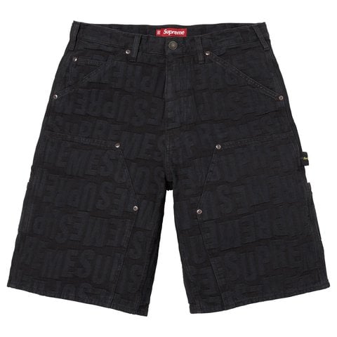Repeat Jacquard Double Knee Denim Short - Supreme
