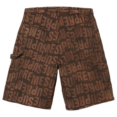 Repeat Jacquard Double Knee Denim Short - Supreme