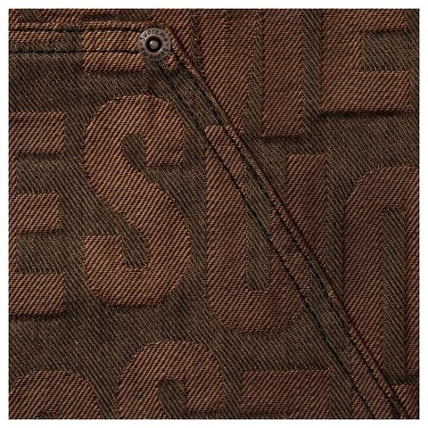 Supreme Repeat Jacquard Double Knee Denim Short - Dark Brown
