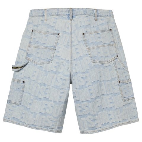 Repeat Jacquard Double Knee Denim Short - Supreme