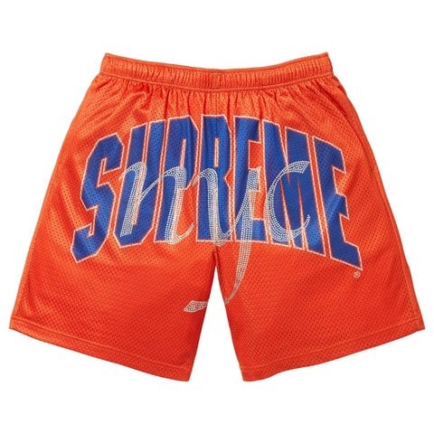 Supreme Rhinestone Mesh Short - Orange