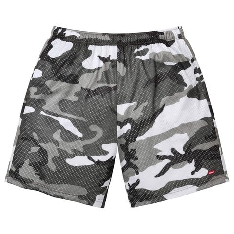 Supreme Small Box Baggy Mesh Short - Snow Camo