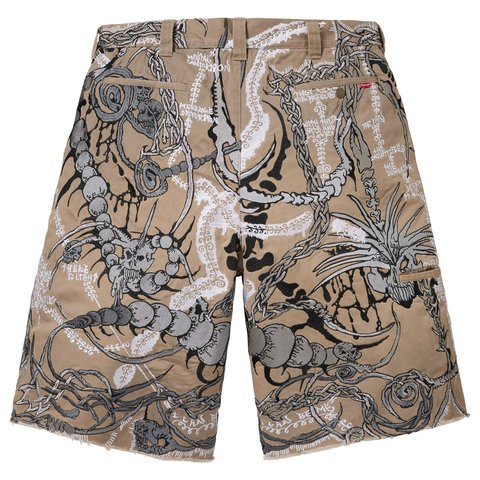 Supreme Wombat Embroidered Work Short - Tan