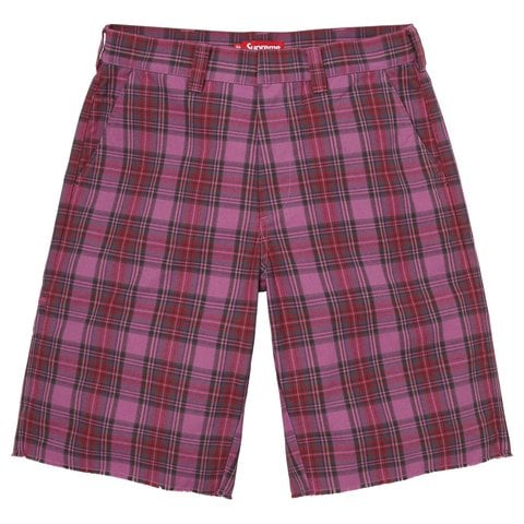 Supreme Work Short - Purple Plaid